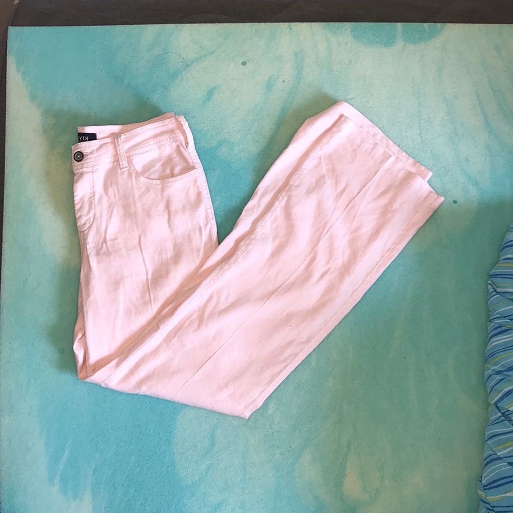 NYDJ Los Angeles Pale Pink Pants NWOT 53% Linen